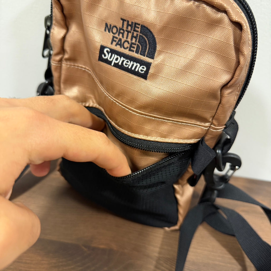 Supreme x The North Face Metallic Shoulder Bag Rose