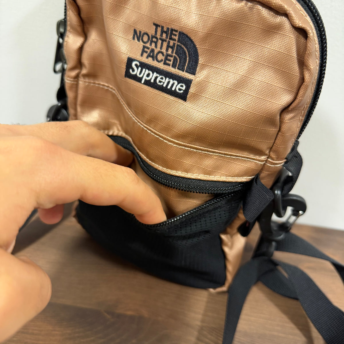 Supreme x The North Face Metallic Shoulder Bag Rose