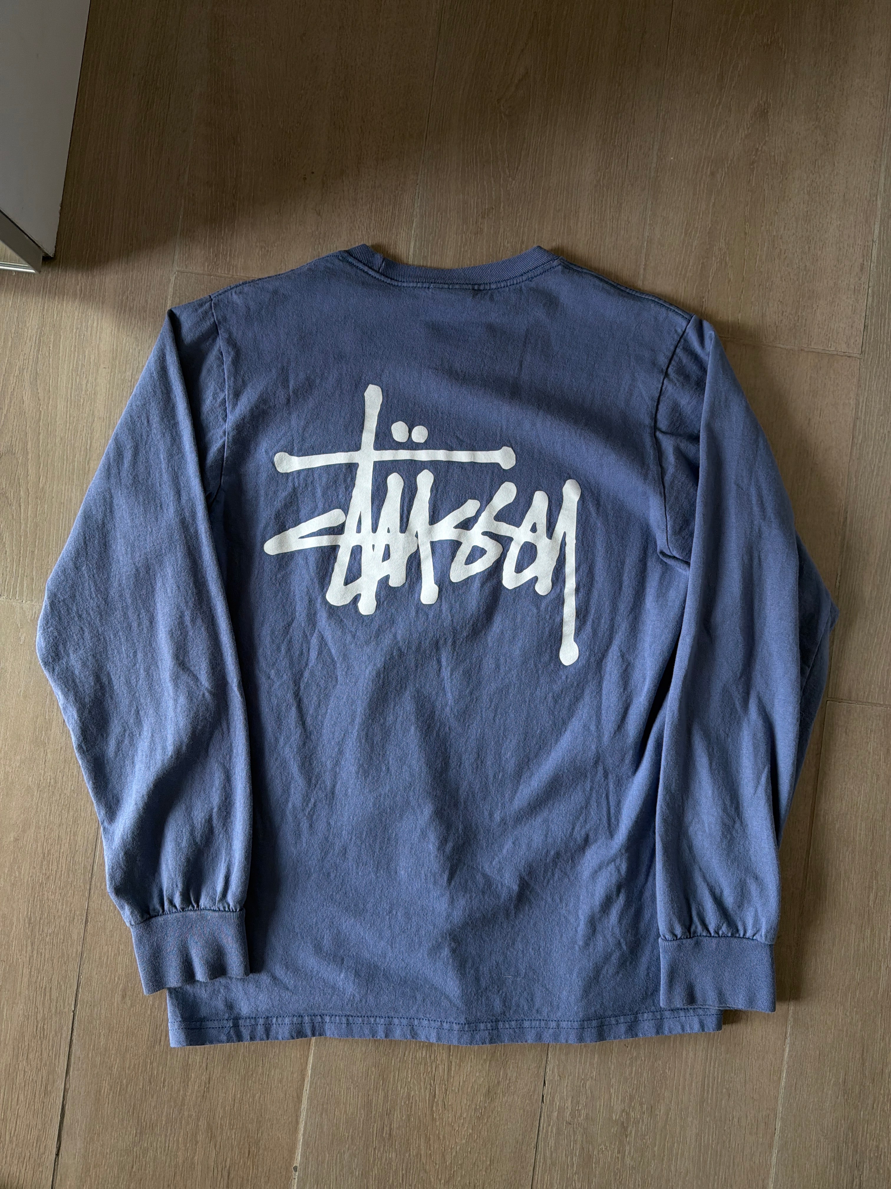 Stüssy Basic Logo Longsleeve Blue