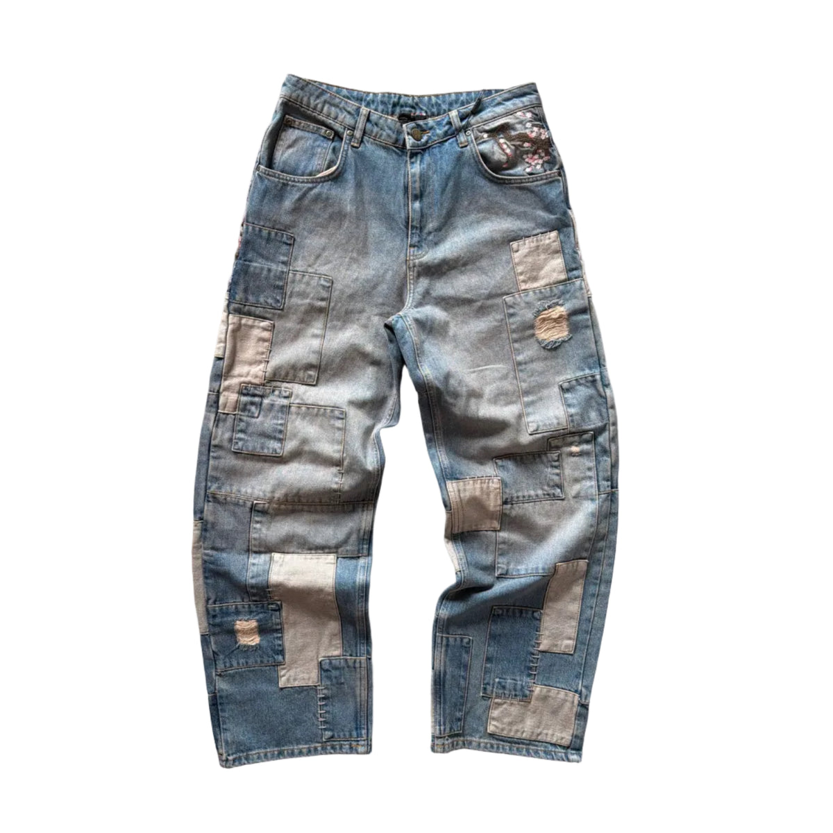 Derschutze Blossom Patchwork Washed Denim (31w)
