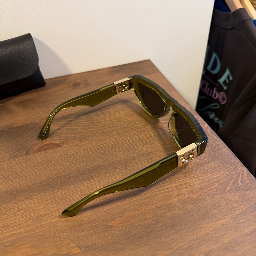 Burberry Visor Metal Arm Sunglasses Jade