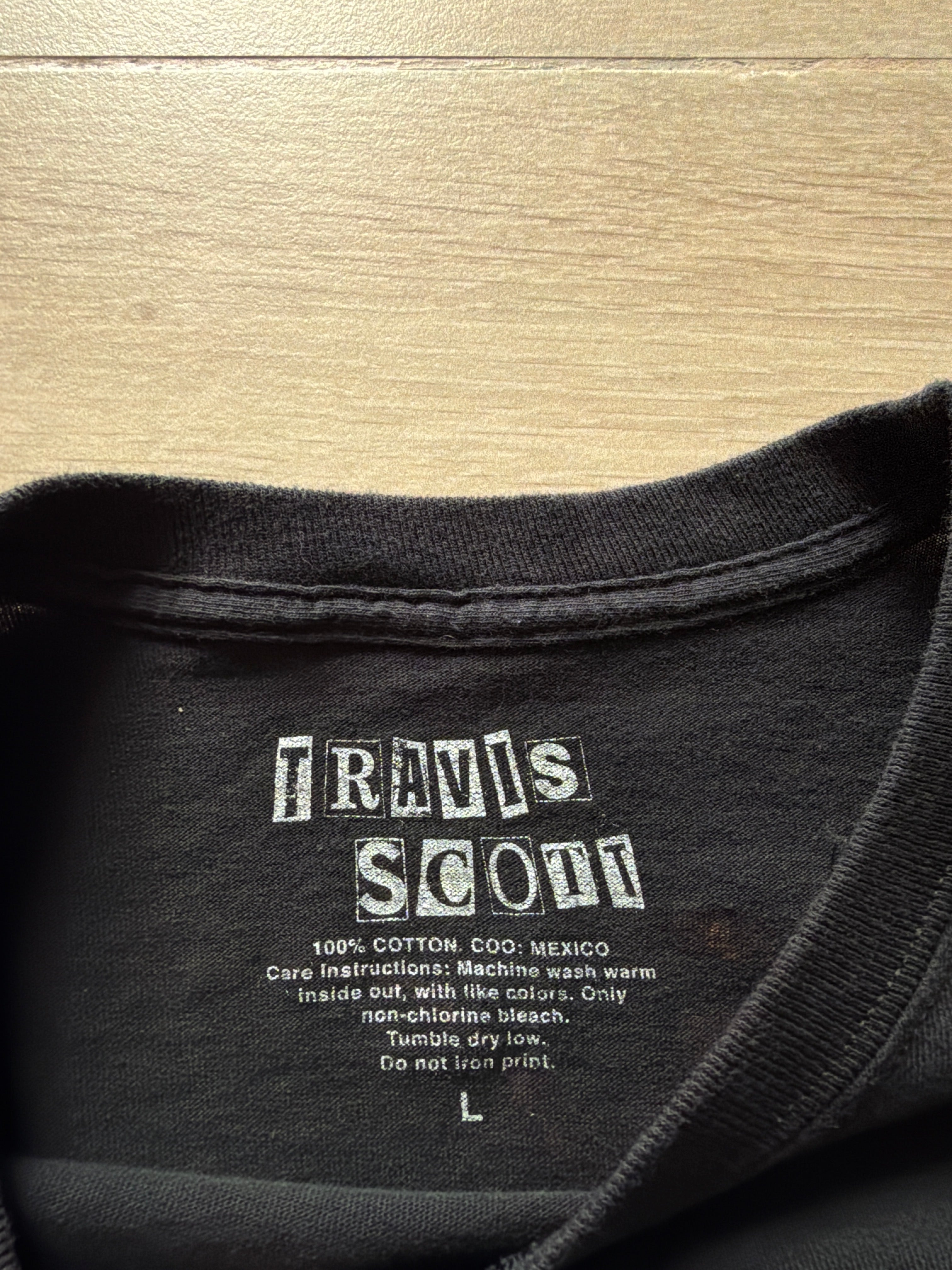2017 Travis Scott Birds Eye View Merch Longsleeve Blacn