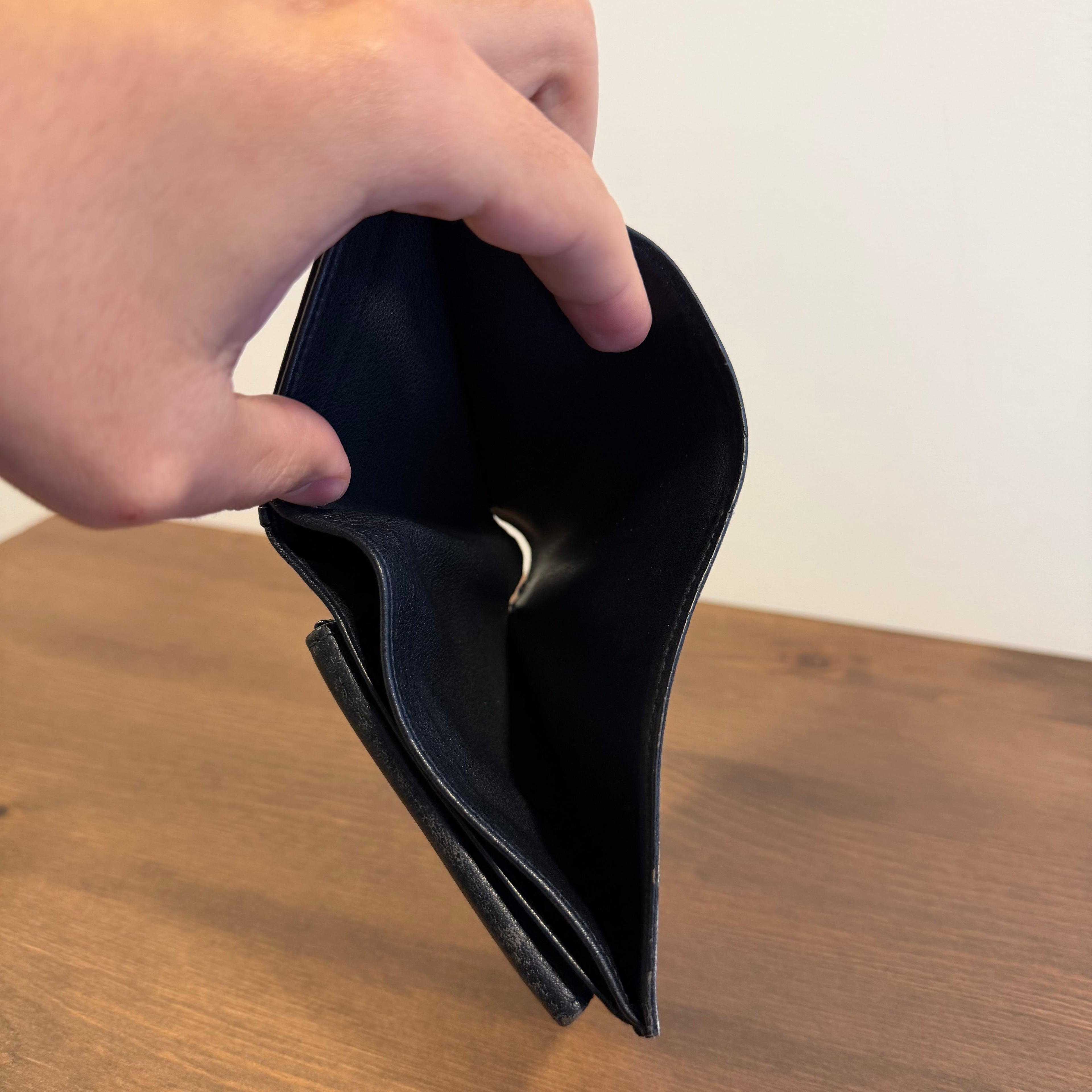 Loewe Monogram Bi Fold Wallet Black