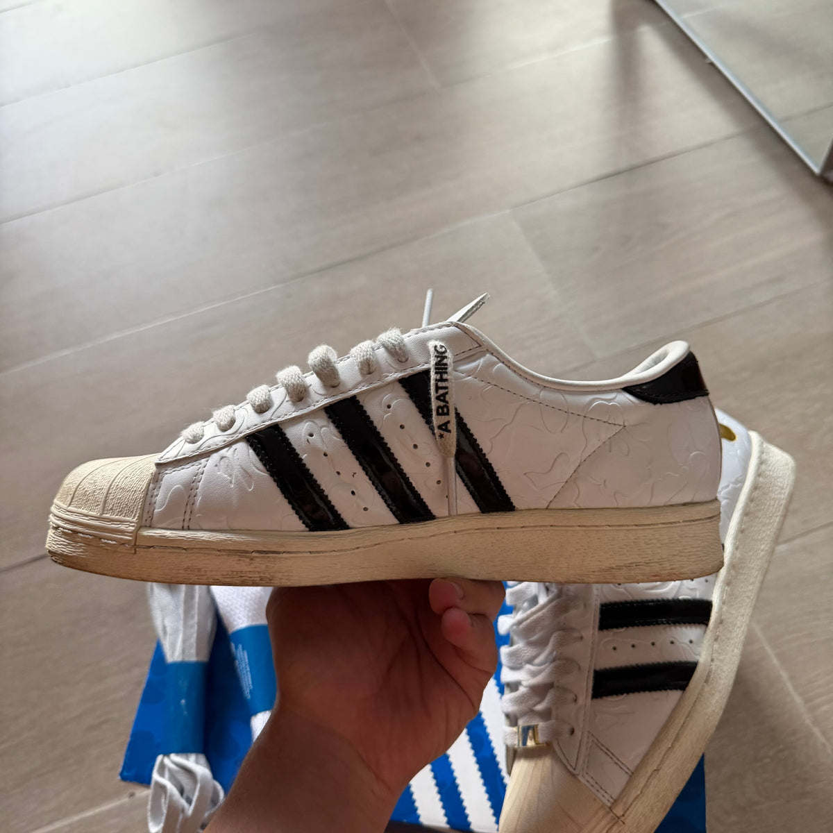 Adidas x Bape Superstar Vintage White/Black (8US)