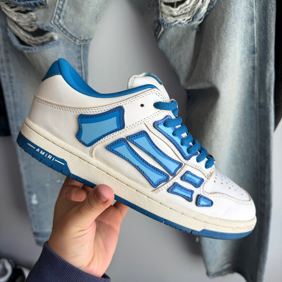 Amiri Skel Top Low White/Blue (41EU)