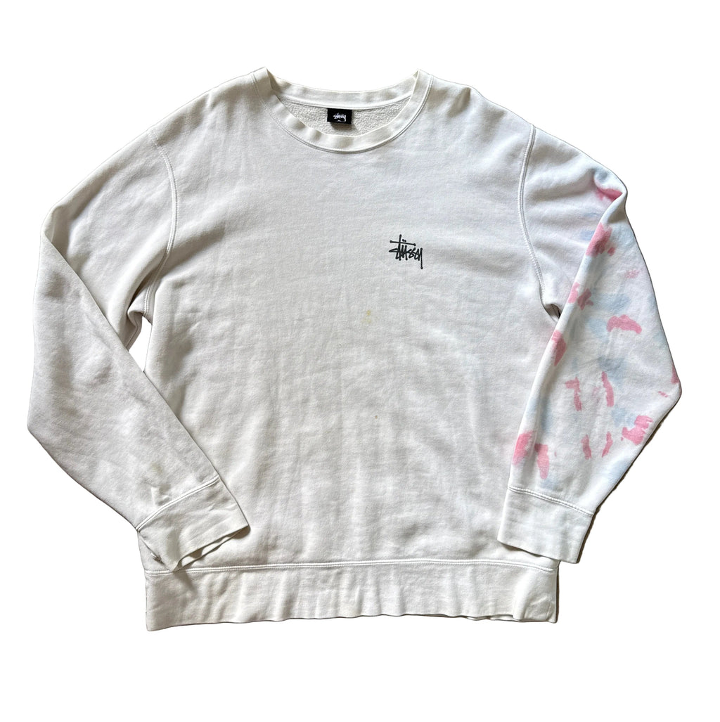 Stüssy Dyed Sleeve Crewneck White