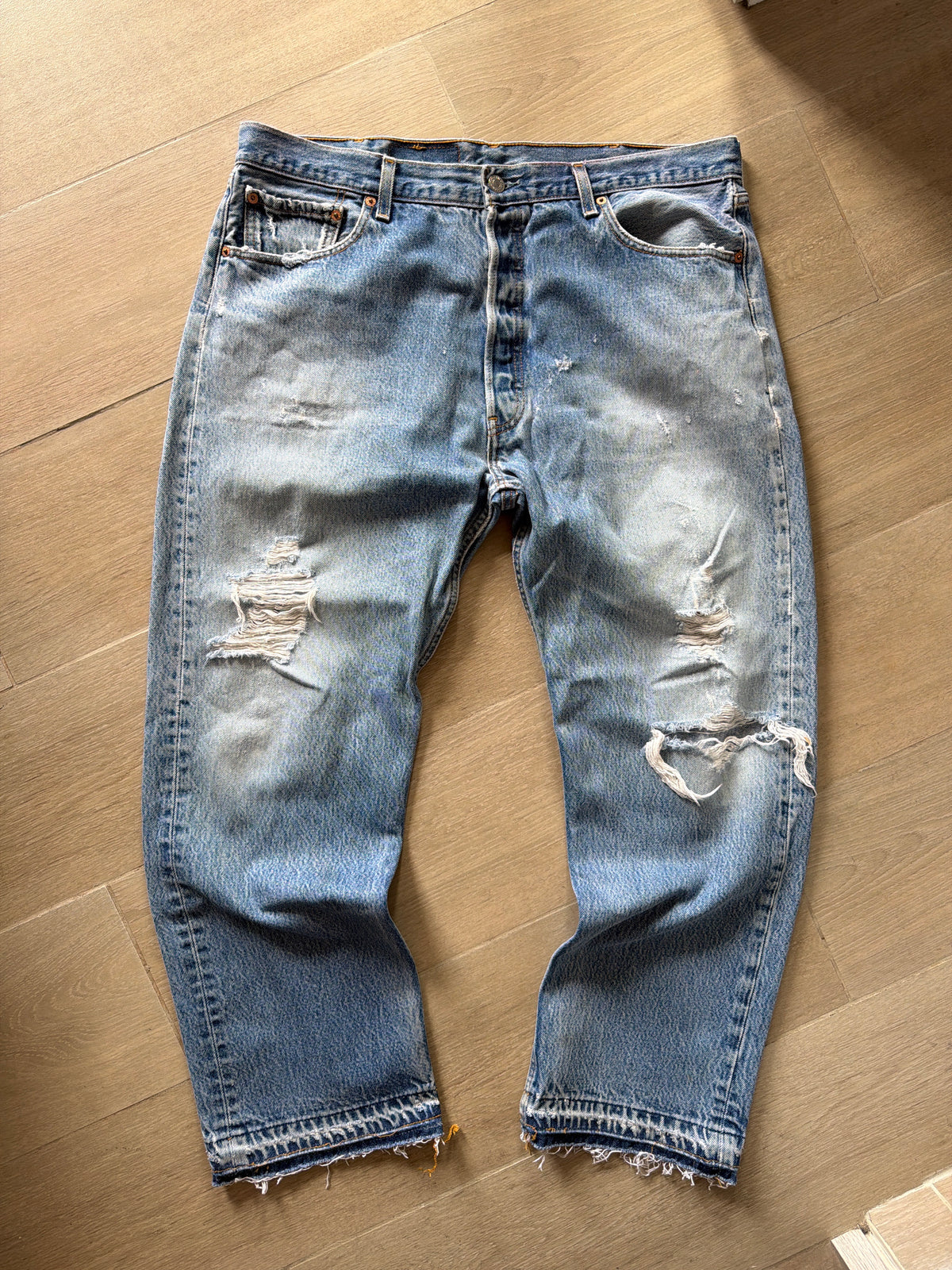 1990s Levi 501 “Distressed” Denim Jeans (37w)