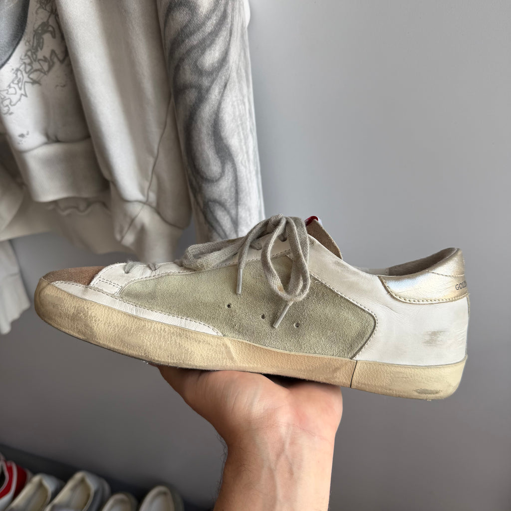 Golden Goose Super-Star White/Green/Platinum