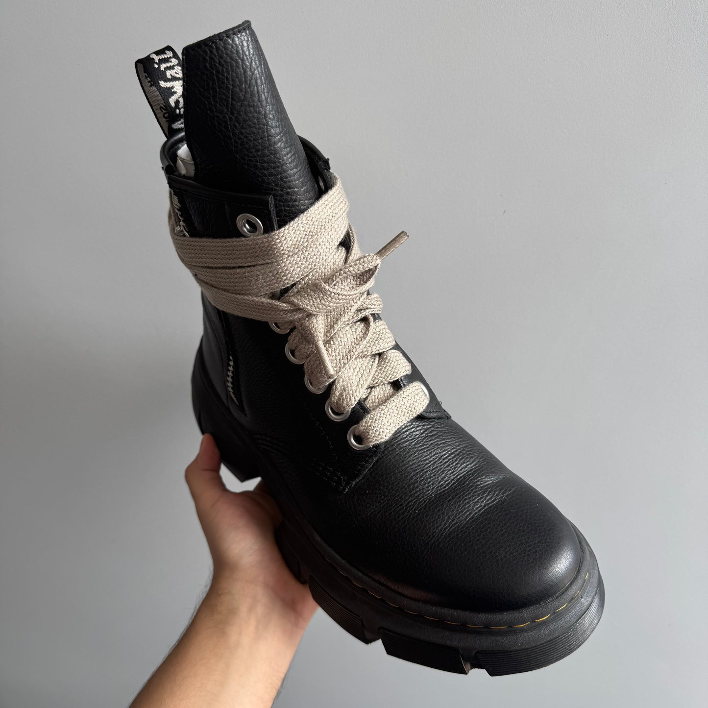 Rick Owens x Dr. Martens 1460 DMXL Jumbo Lace Zip Boot Black
