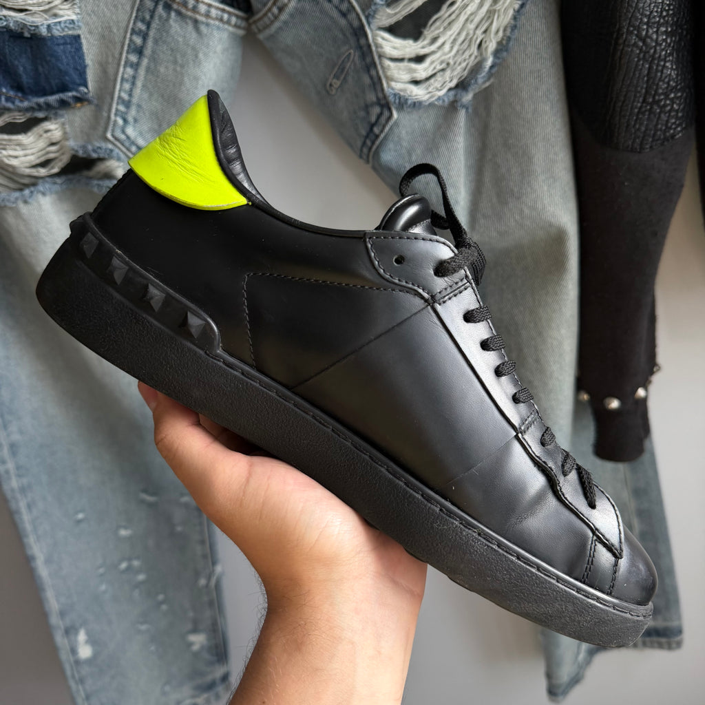 Valentino Garavani Open VLTN Print Sneakers Black/Green (42EU)