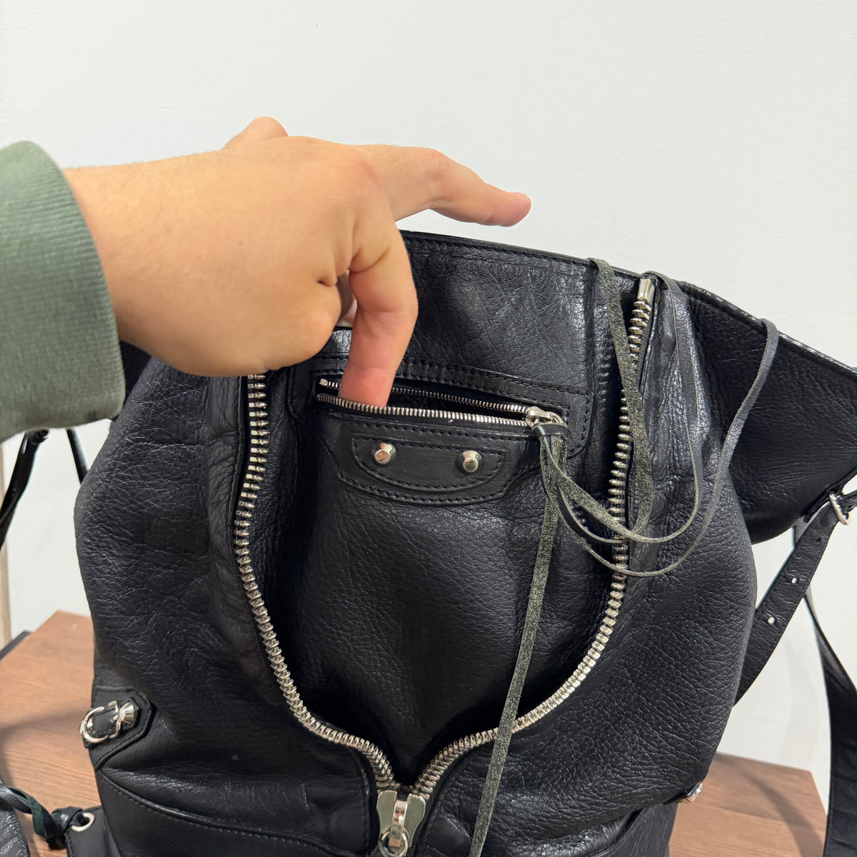 Balenciaga “Papier” Drop Leather Bag