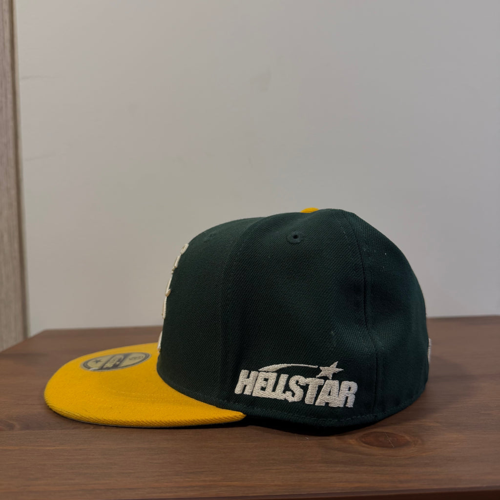 Hellstar Baseball Fitted Hat Green 7 3/8