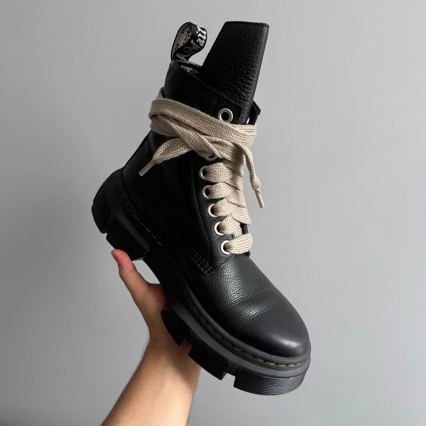 Rick Owens x Dr. Martens 1460 DMXL Jumbo Lace Zip Boot Black