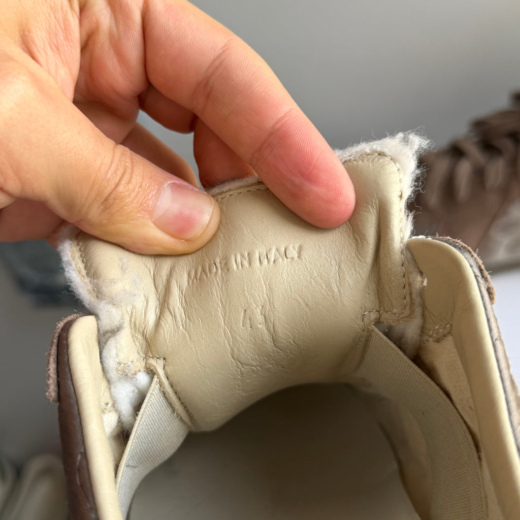 Maison Margiela Embroidered Replica GAT Sneakers Taupe