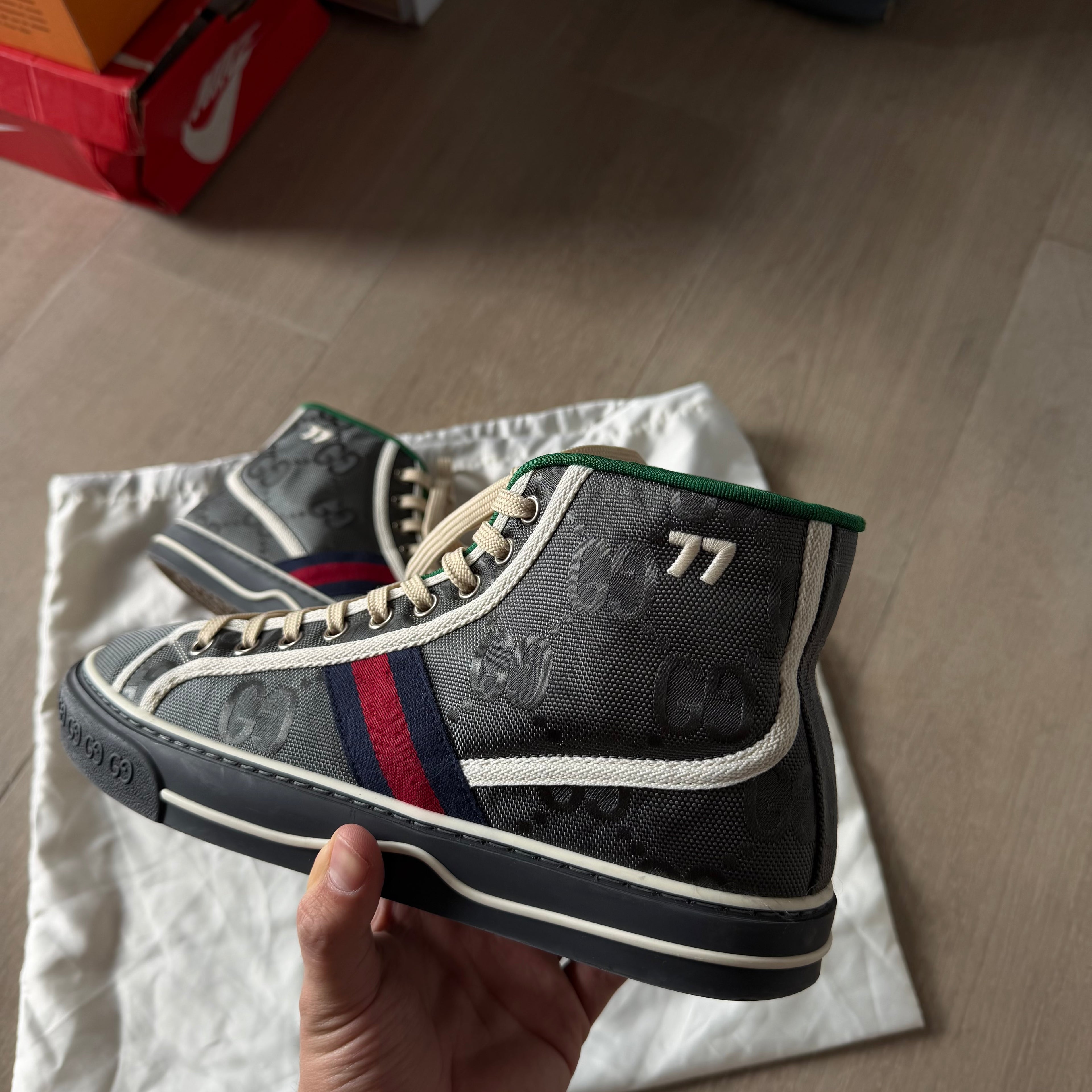 Gucci Off The Grid High Top Sneakers Dark Grey