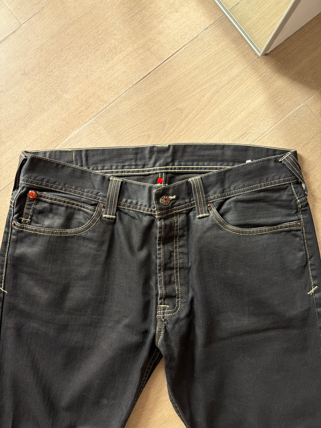 Evisu x Puma Waxed Bootcut Denim “Black”