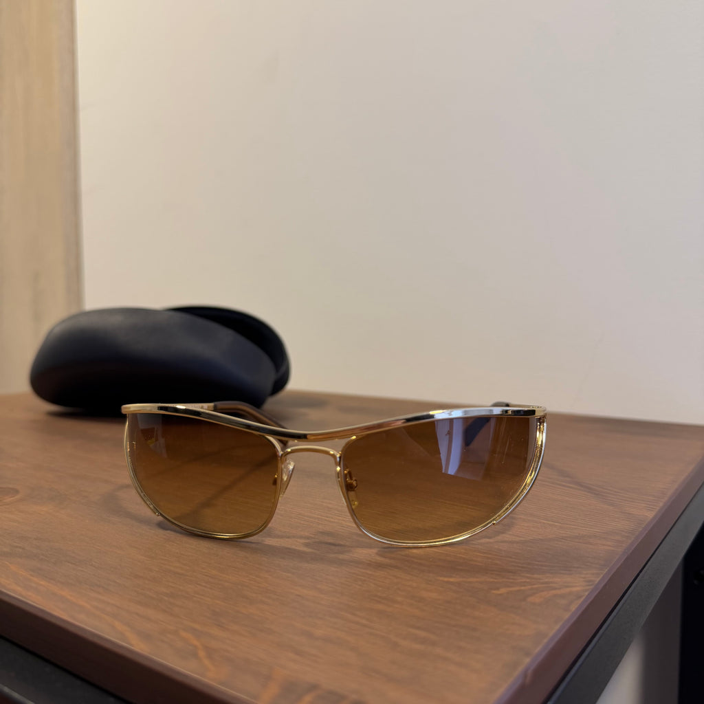 LANVIN Frame Shield Sunglasses “Gold”