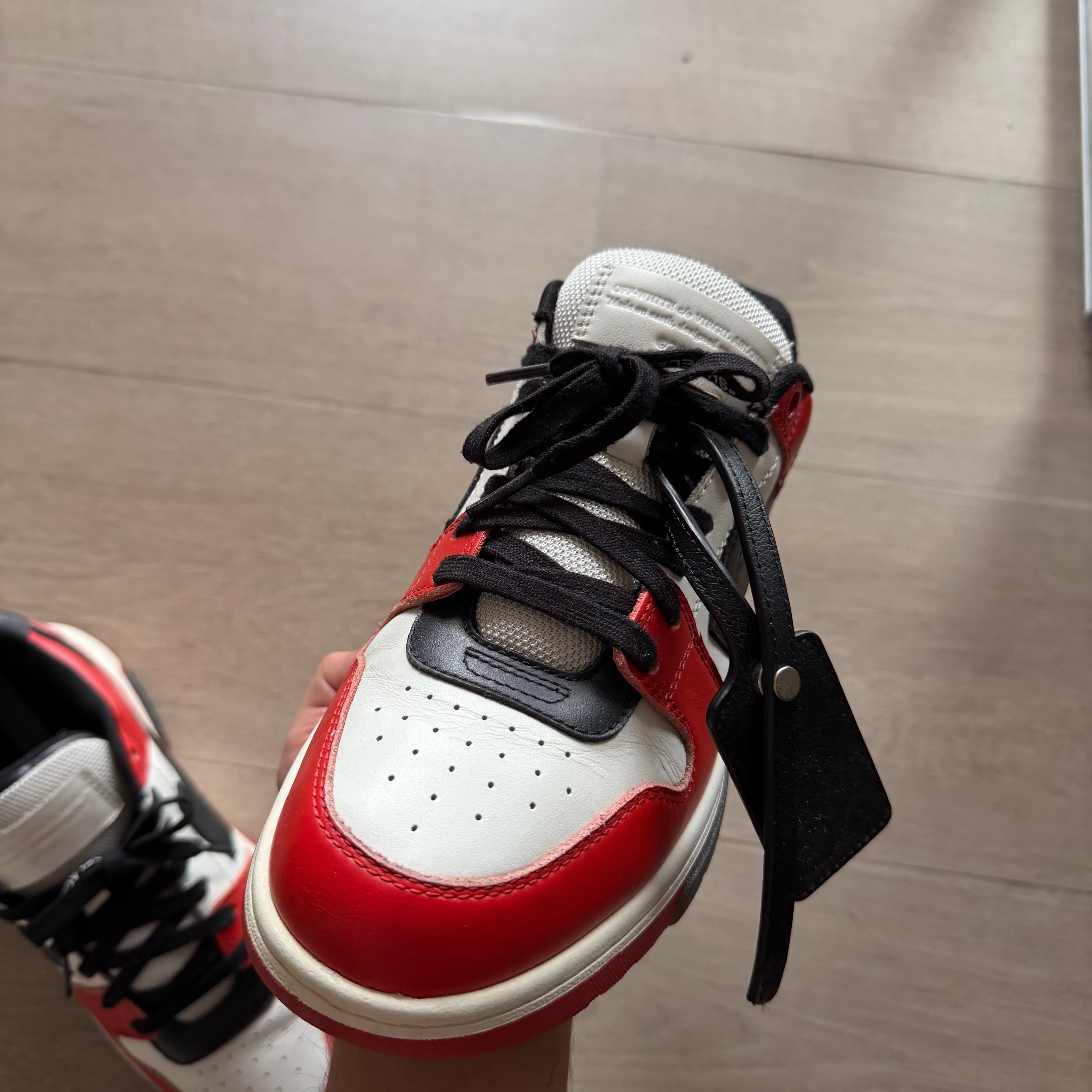 Off-White Out Of Office OOO Low Top Sneakers Red/Black