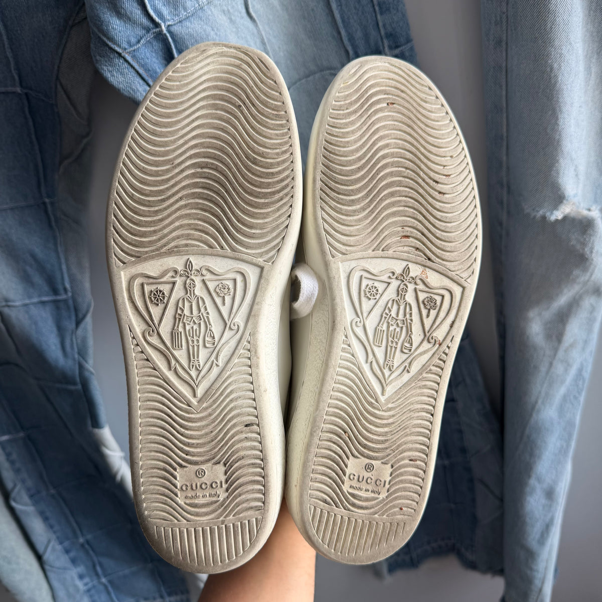 Gucci Ace Perforated Interlocking G White (7.5US)