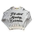 Diet Starts Monday Promise Sweater Antique White