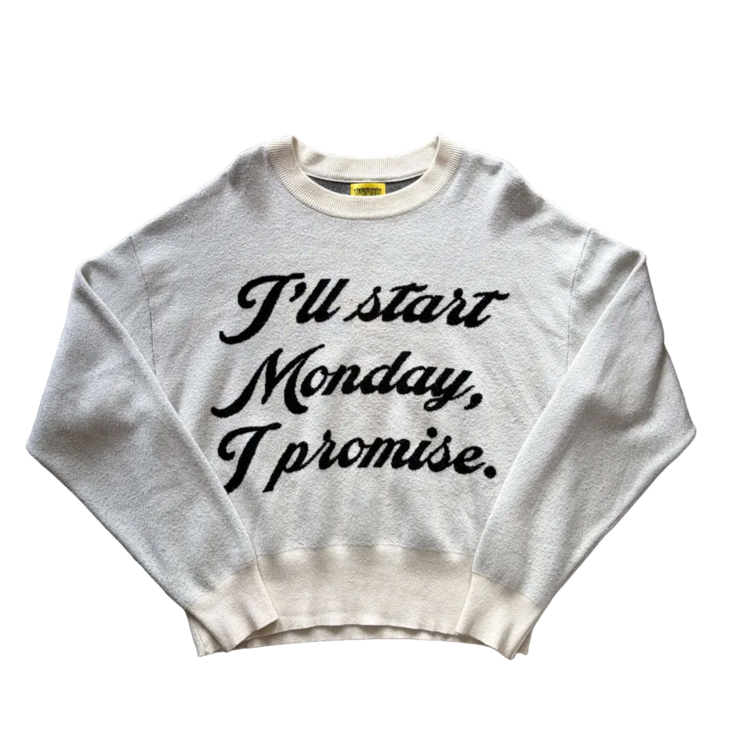 Diet Starts Monday Promise Sweater Antique White