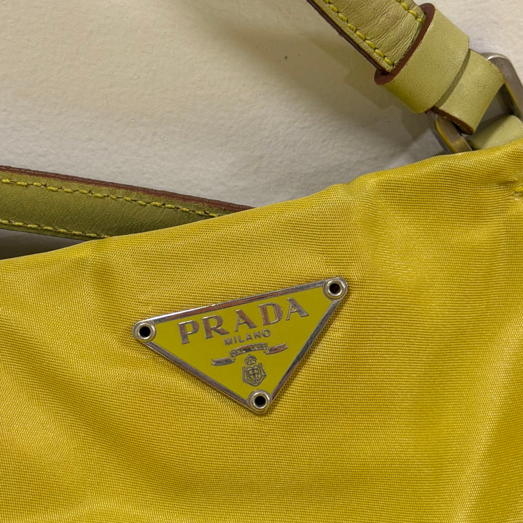 2000s Prada Giallo Yellow Nylon Bag