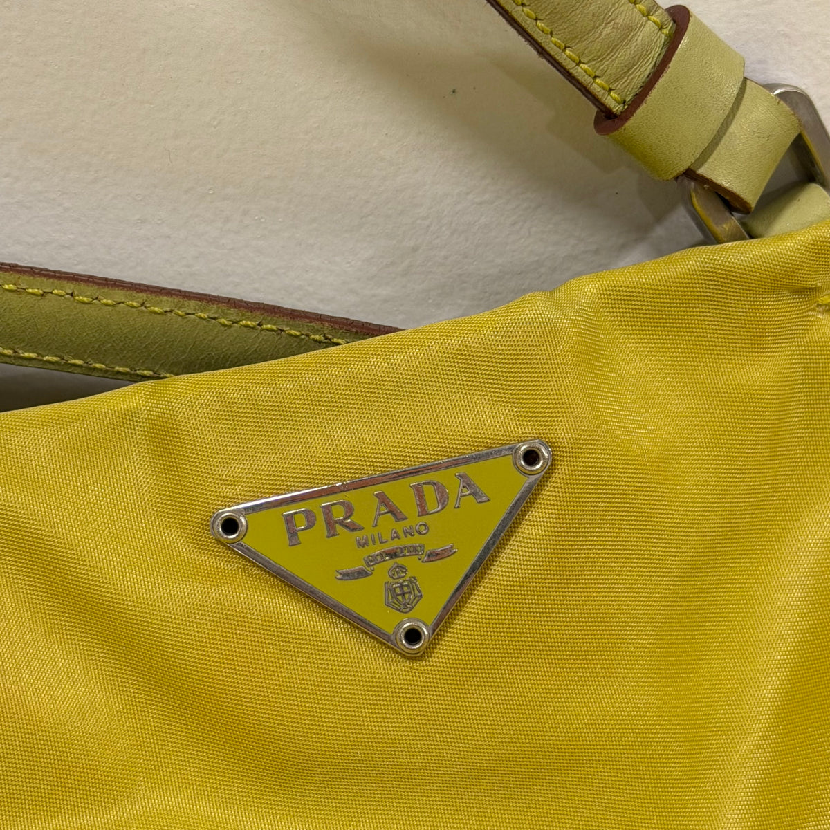 2000s Prada Giallo Yellow Nylon Bag