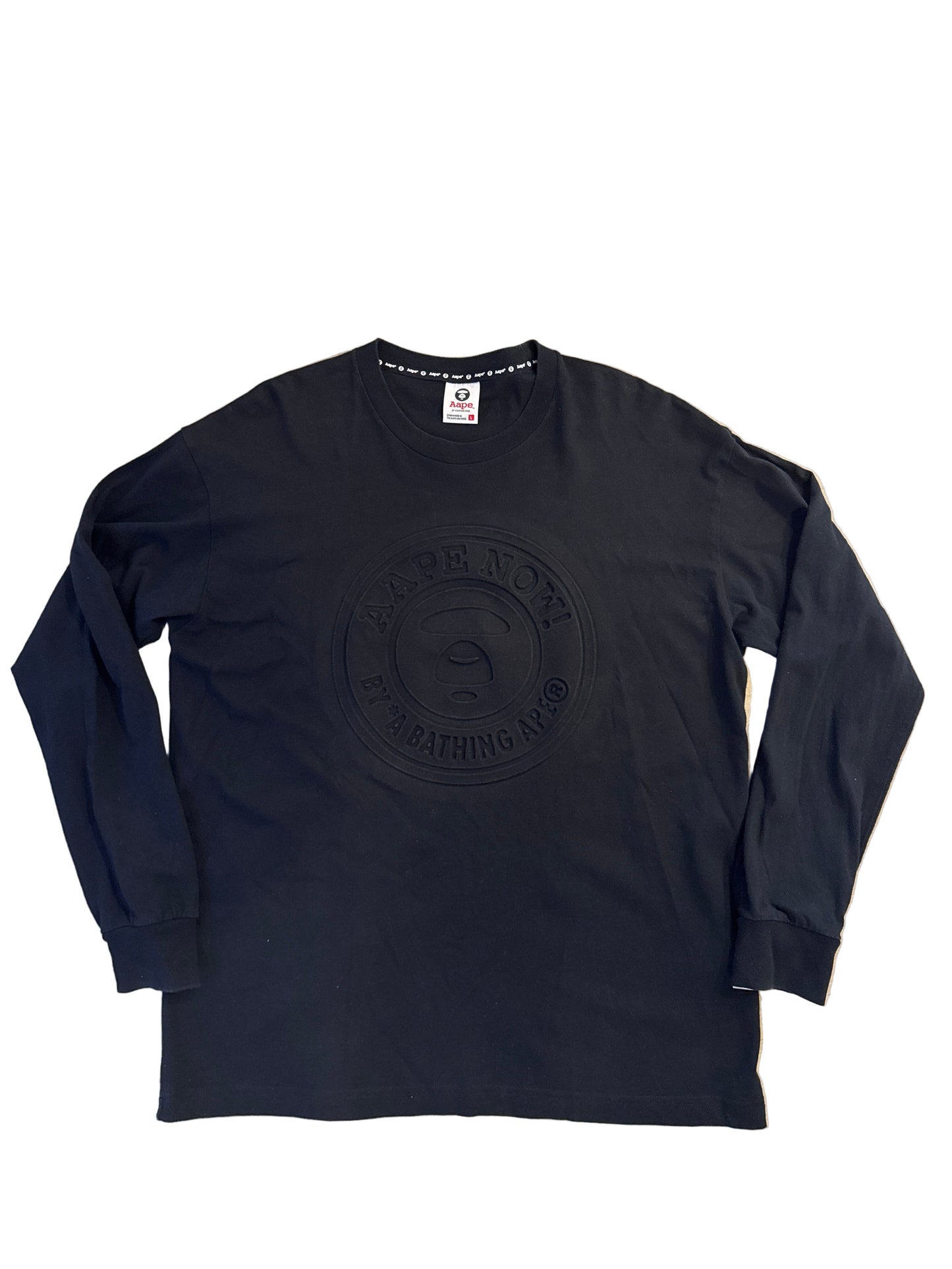 AAPE By Bape Emboss Busy Works Longsleeve Black