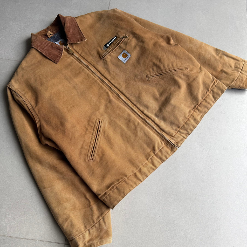 1990s Vintage Carhartt Detroit Jacket Tan “Sellen”