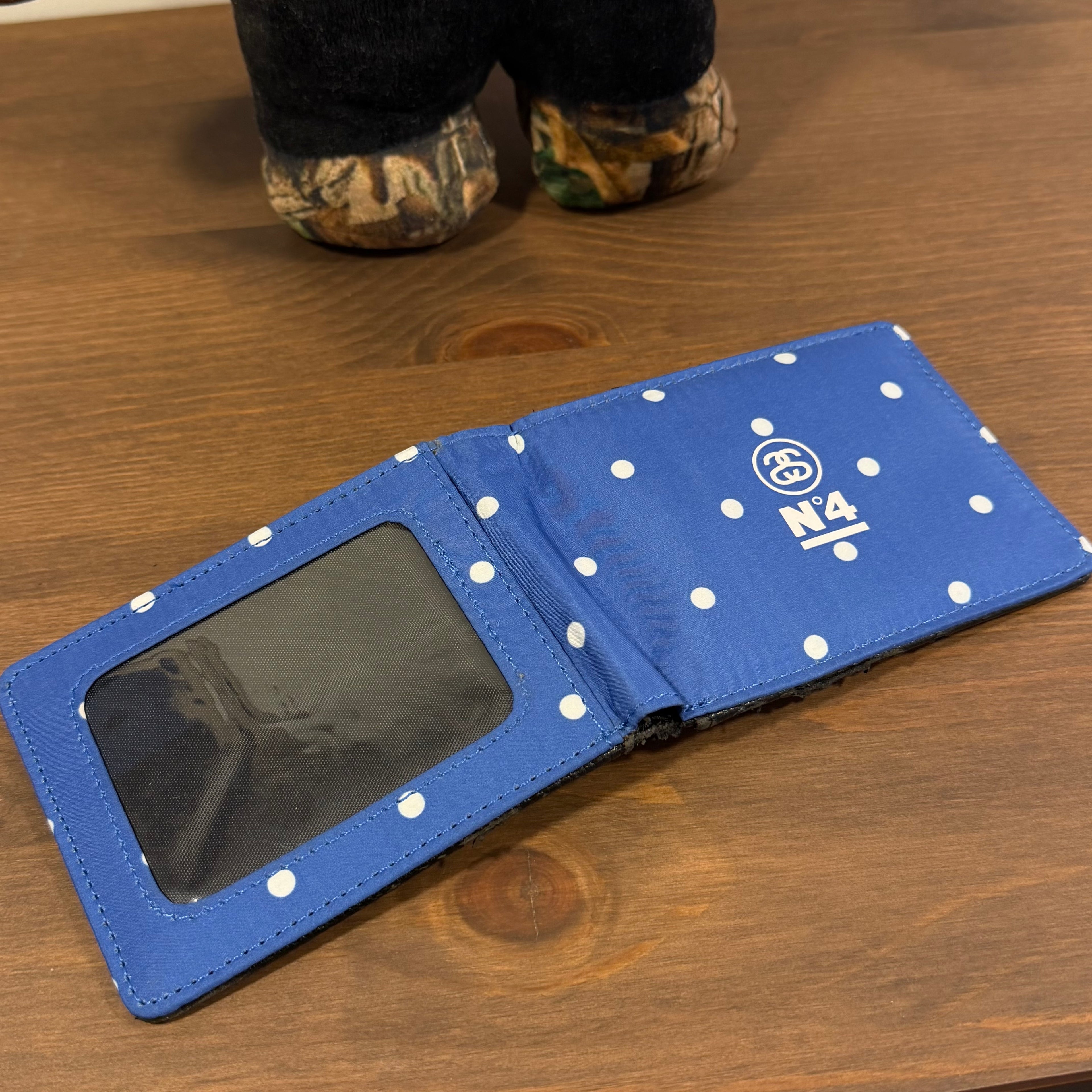 Stüssy N4 Polka Dot Bifold Wallet Blue
