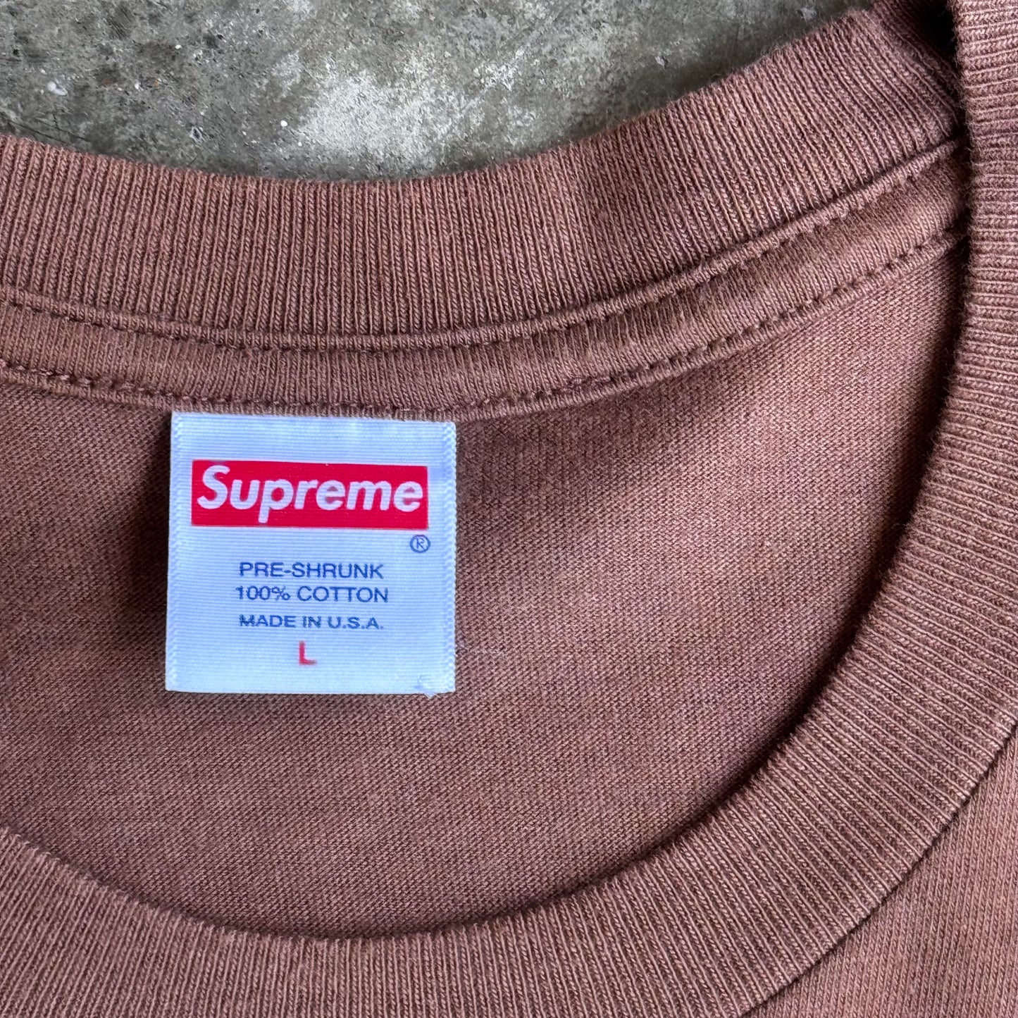 Supreme Christopher Wool 2001 Brown Tee