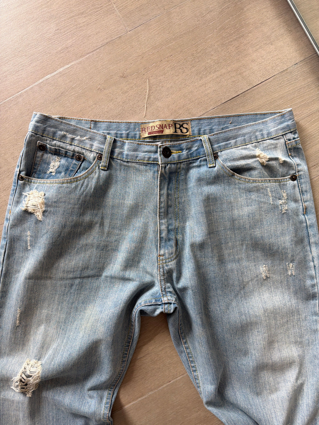 1990s Redsnap Denim Trashed Jeans