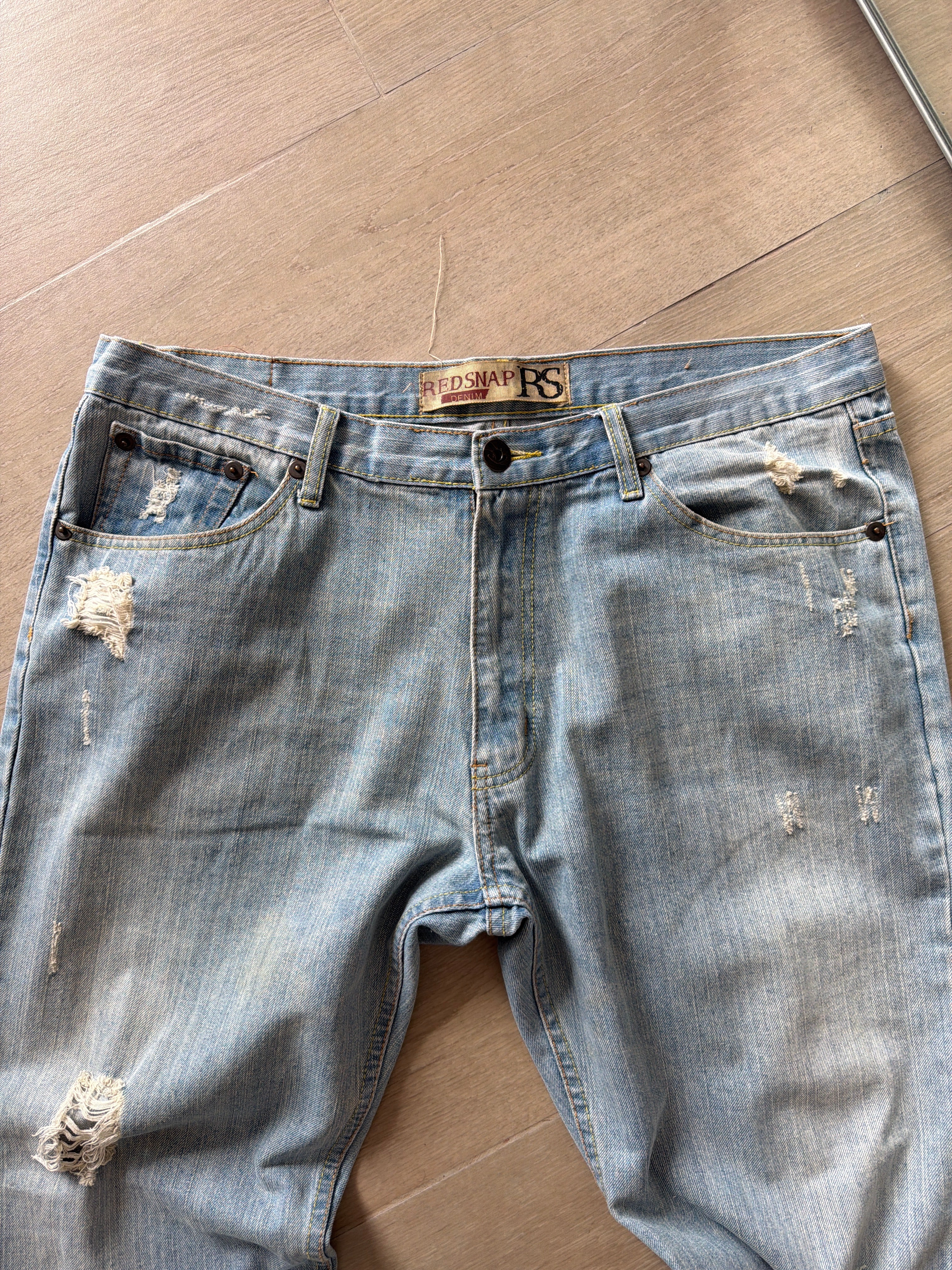 1990s Redsnap Denim Trashed Jeans