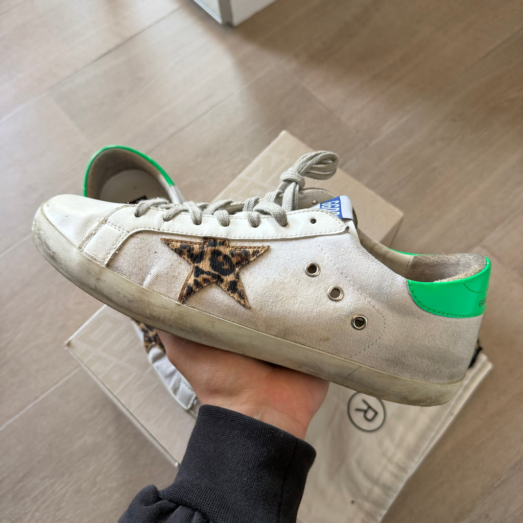 Golden Goose Superstar Canvas Animal Print Sneakers