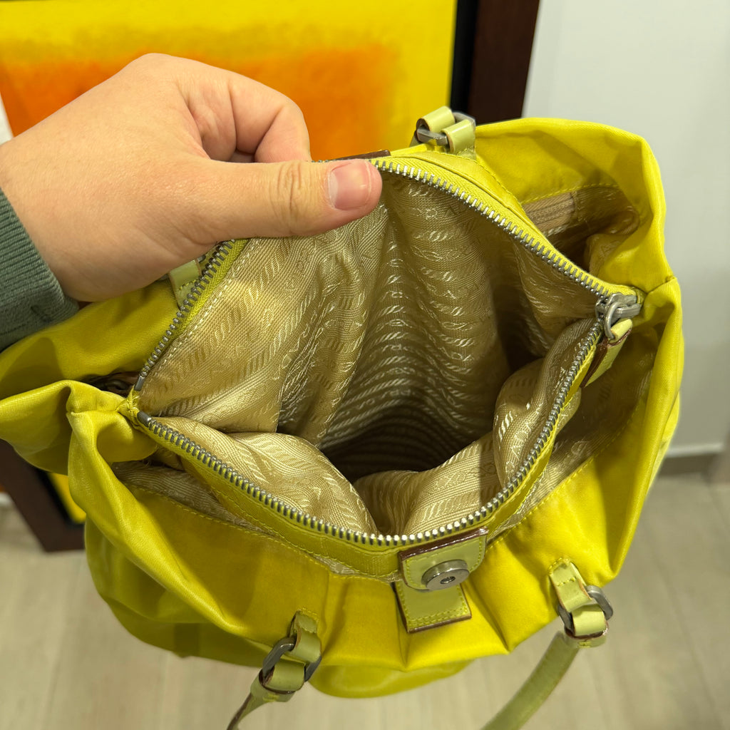 2000s Prada Giallo Yellow Nylon Bag