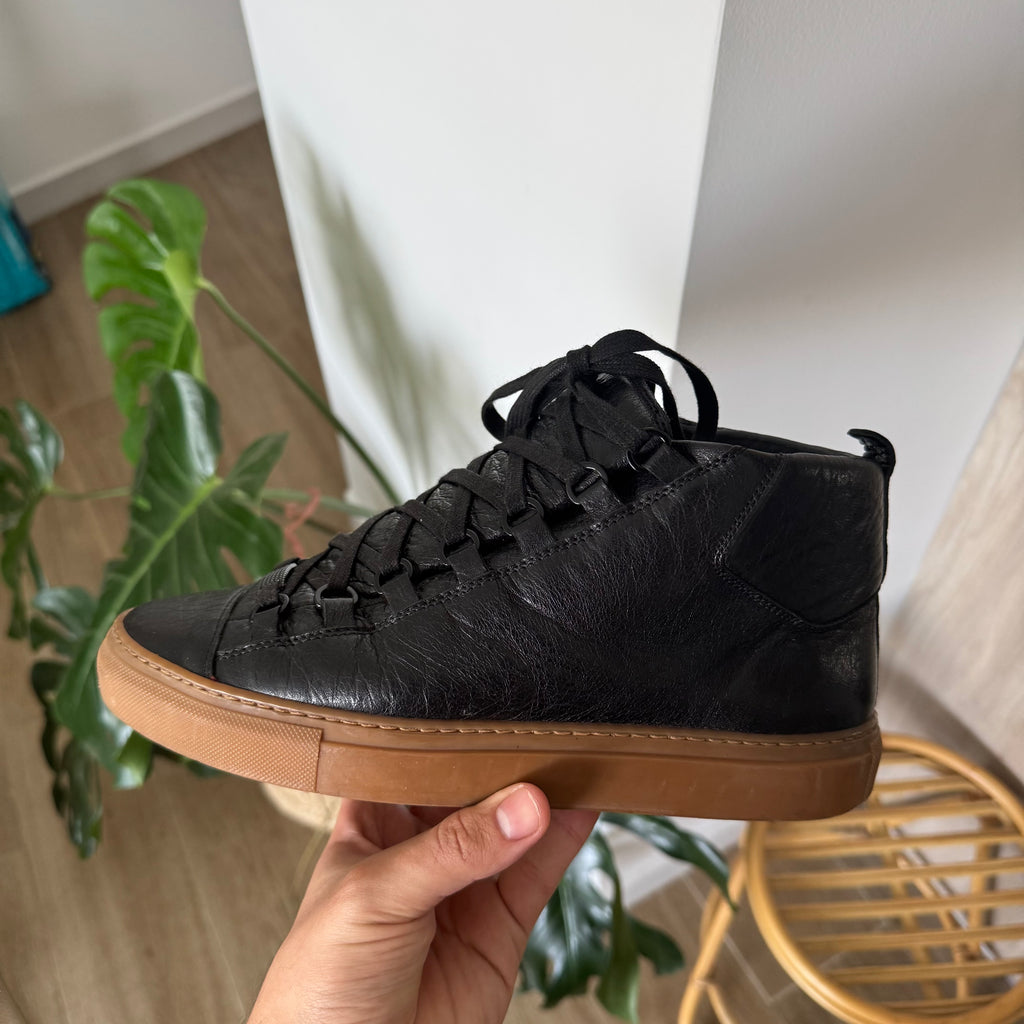 Balenciaga Arena High Top Black/Gum Sneakers
