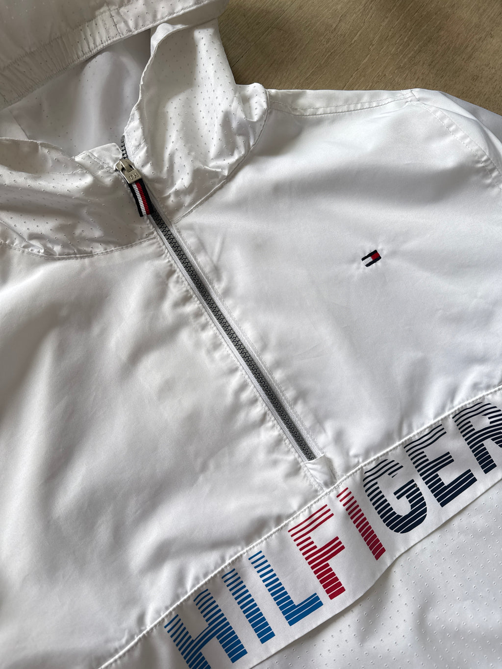 Tommy Hilfiger Boys 8-20 Bright White Half Zip Jacket