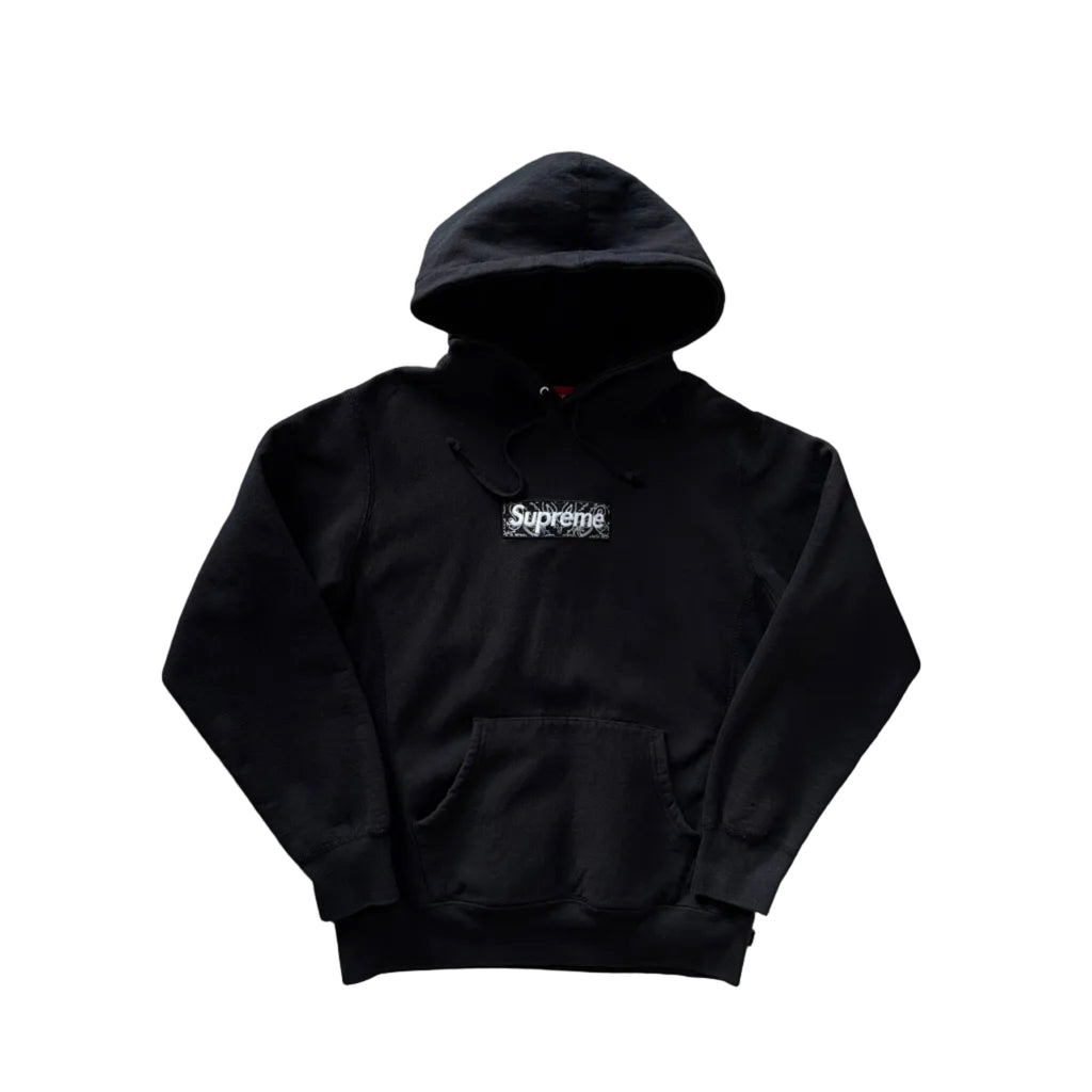 Supreme Bandana Box Logo Hooded Sweatshirt Black (M)