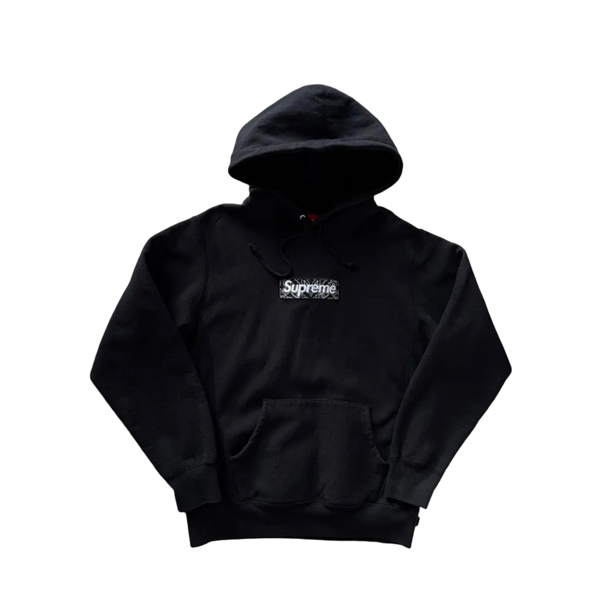 Supreme Bandana Box Logo Hooded Sweatshirt Black (M)