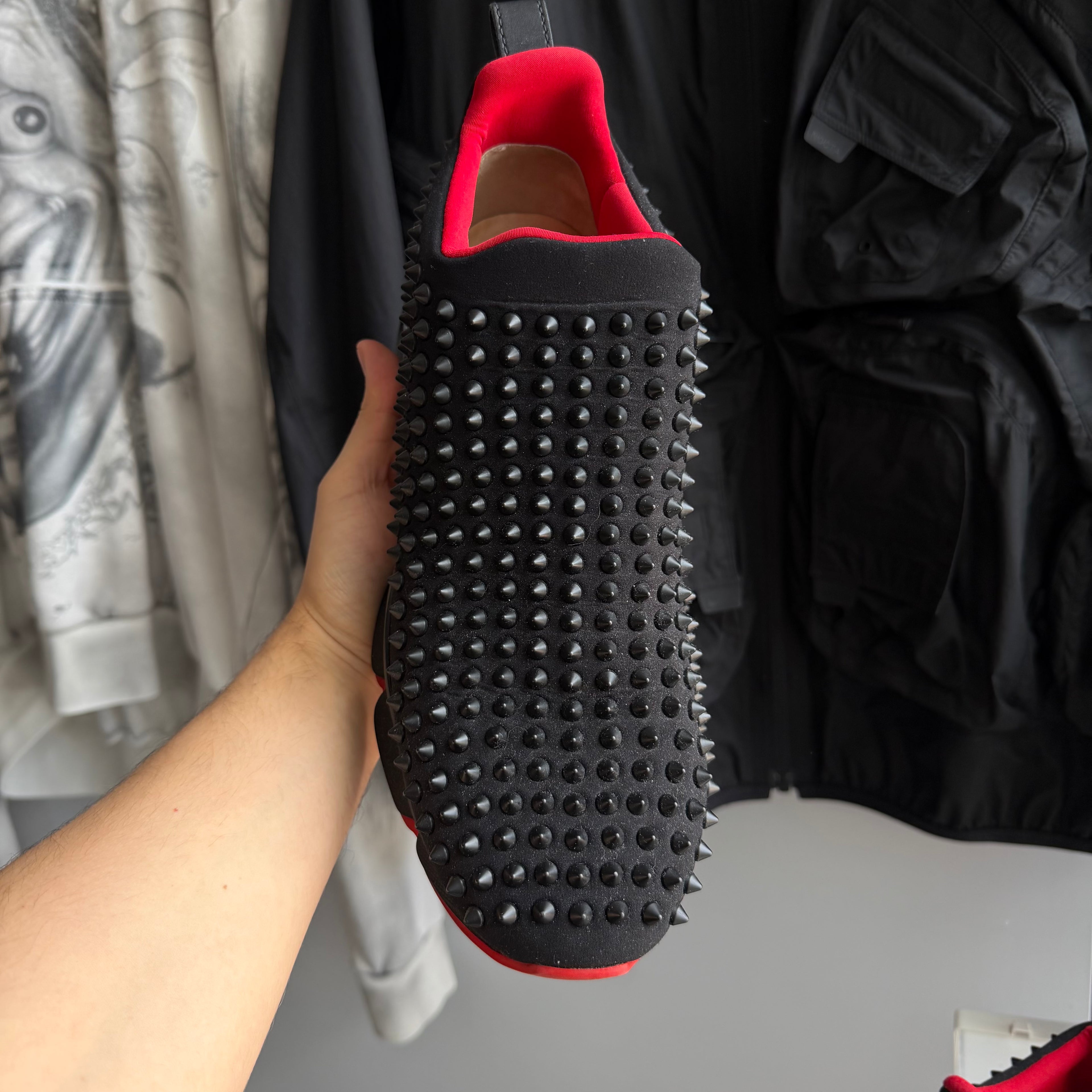 Christian Louboutin Spike Sock Black