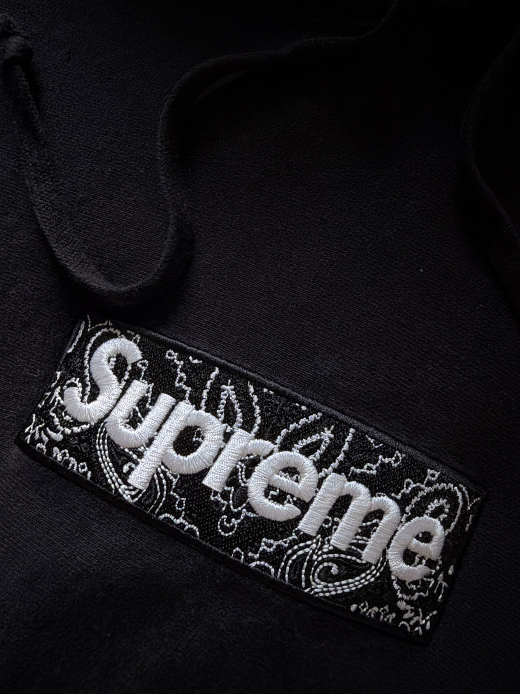 Supreme Bandana Box Logo Hooded Sweatshirt Black (M)