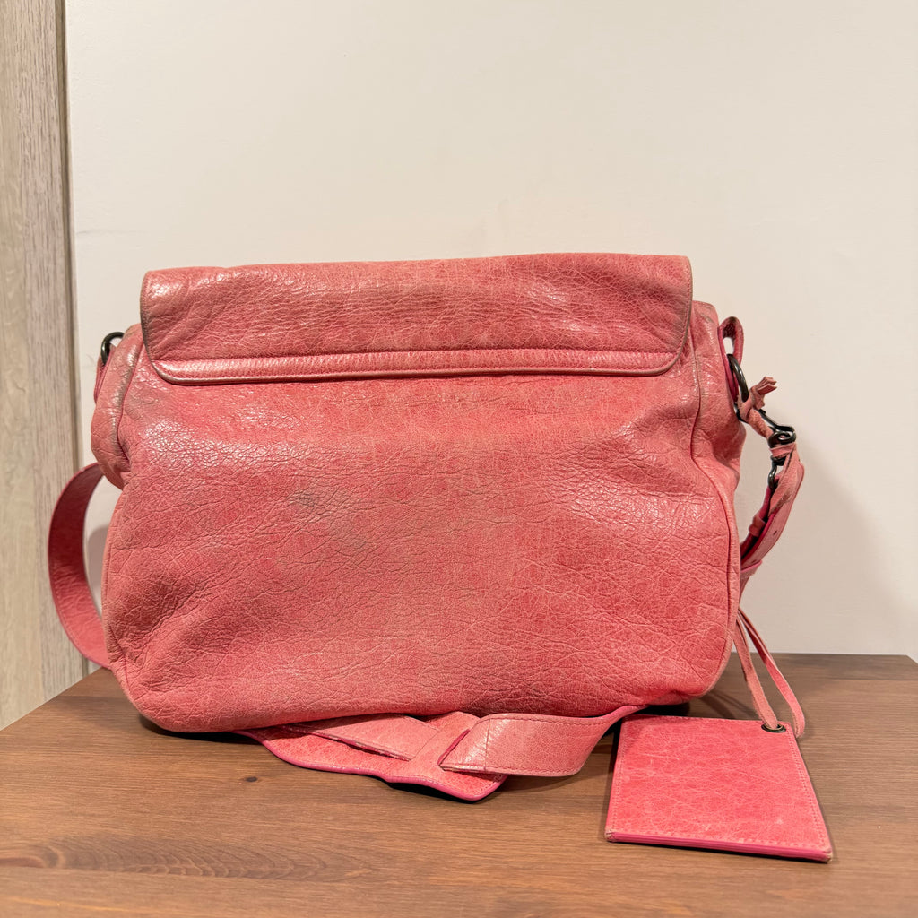 Balenciaga City Folk Messenger Bag Pink