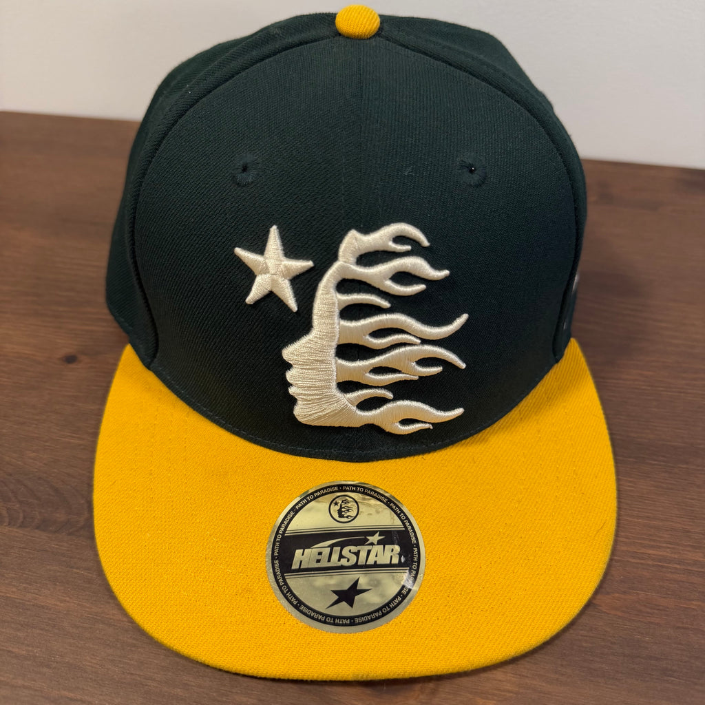 Hellstar Baseball Fitted Hat Green 7 3/8