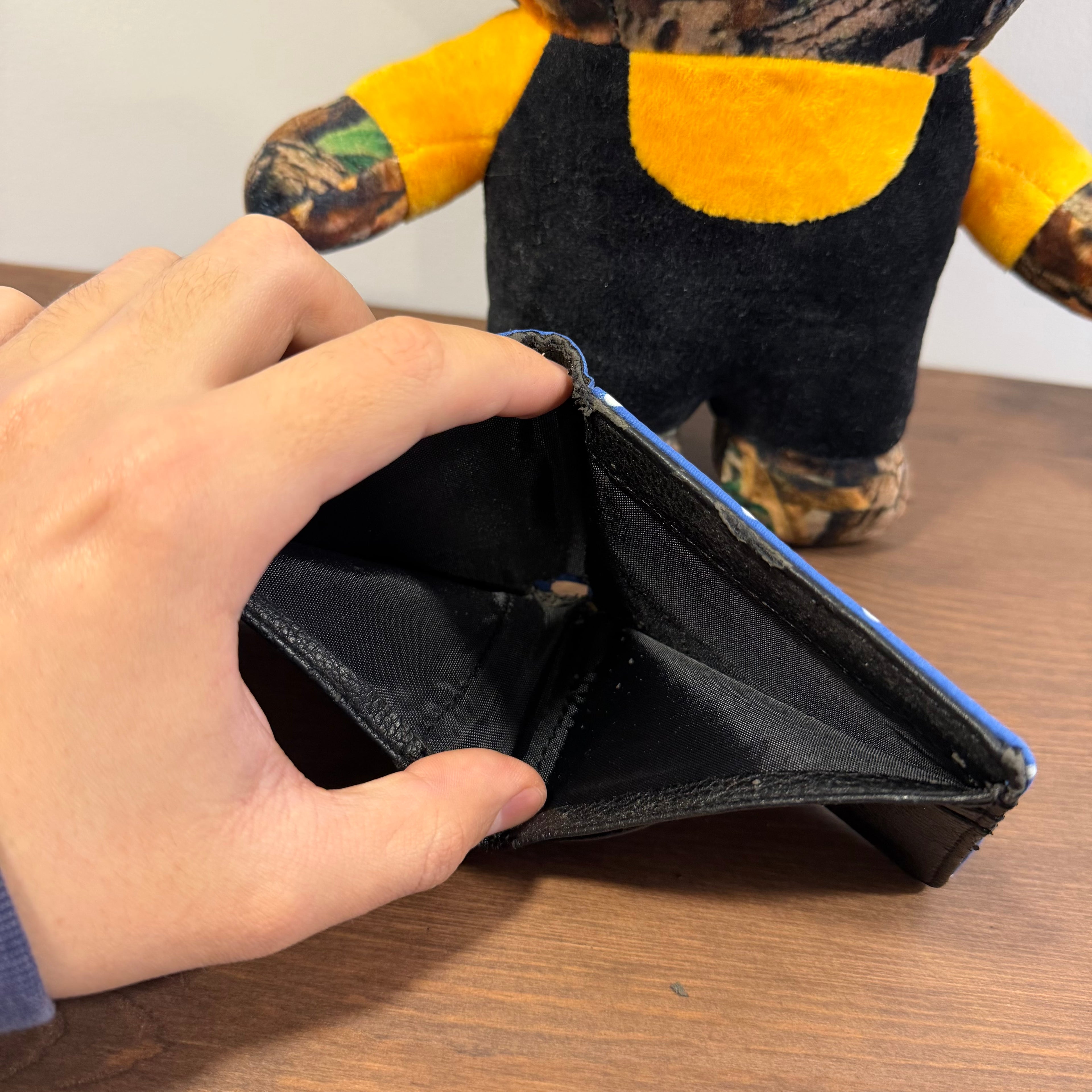Stüssy N4 Polka Dot Bifold Wallet Blue