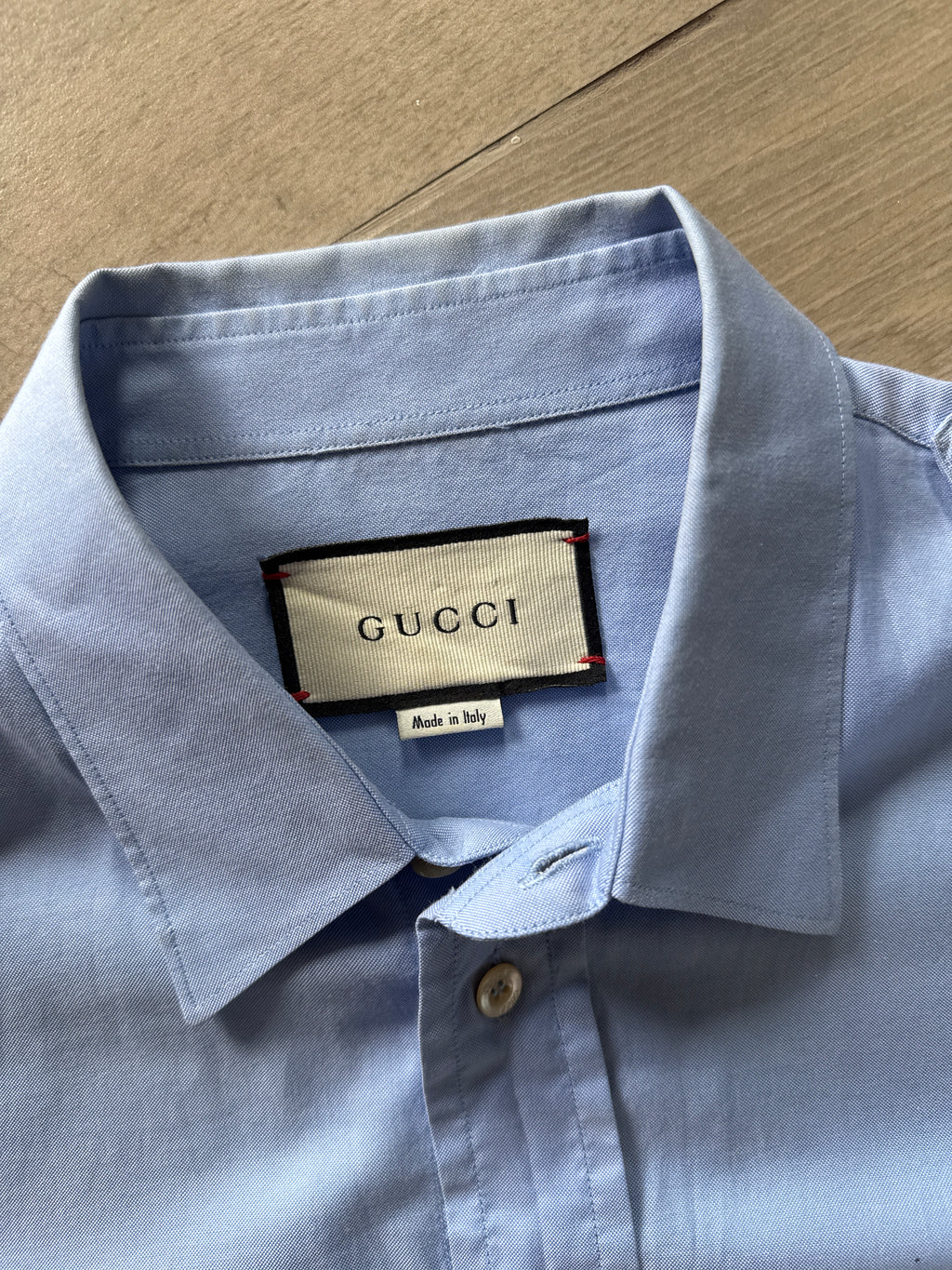 Gucci Embroidered Sheep Shirt Blue
