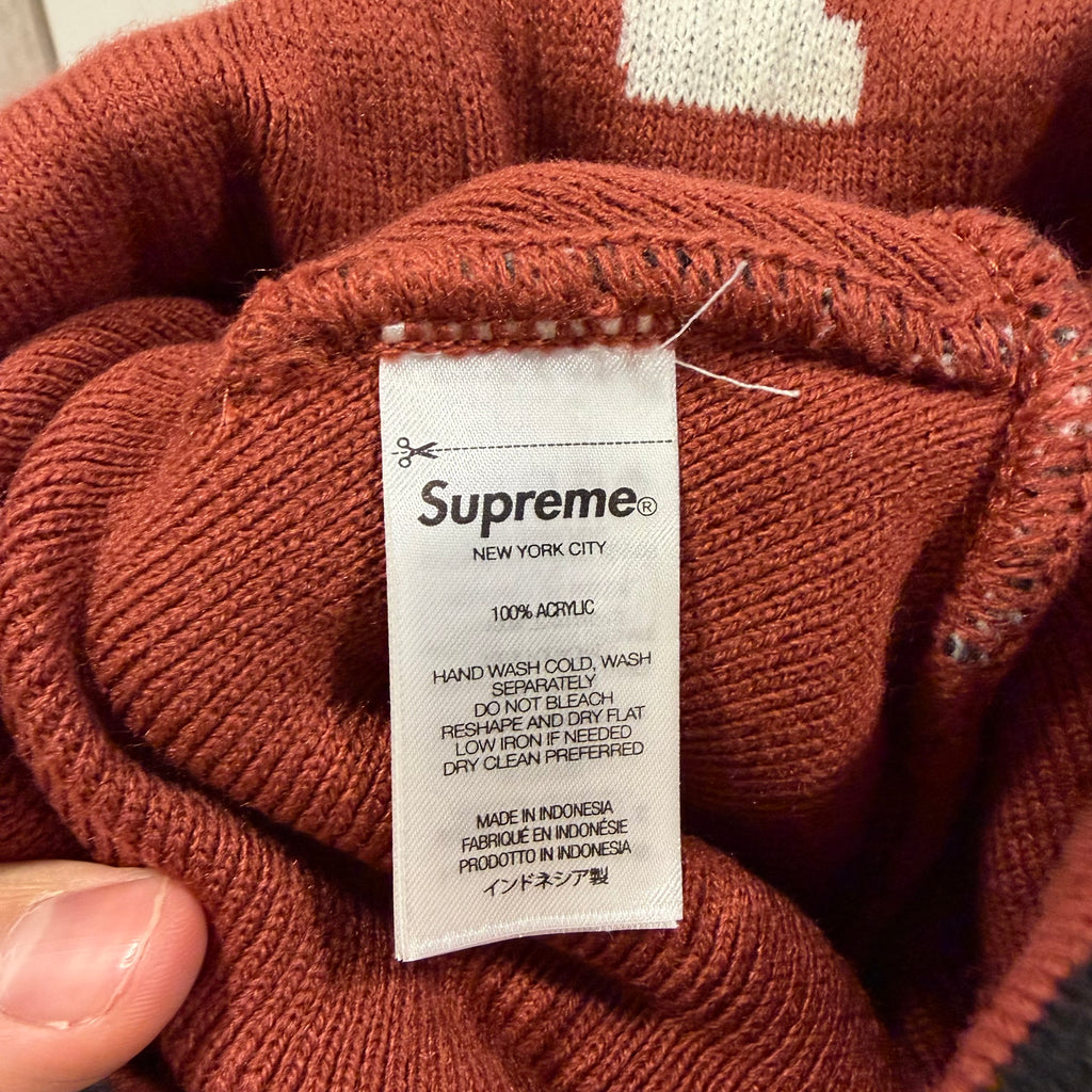 Supreme Big Logo Red Camo Beanie