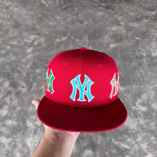 Supreme New York Yankees Kanji New Era Fitted Hat 7 3/8 Red