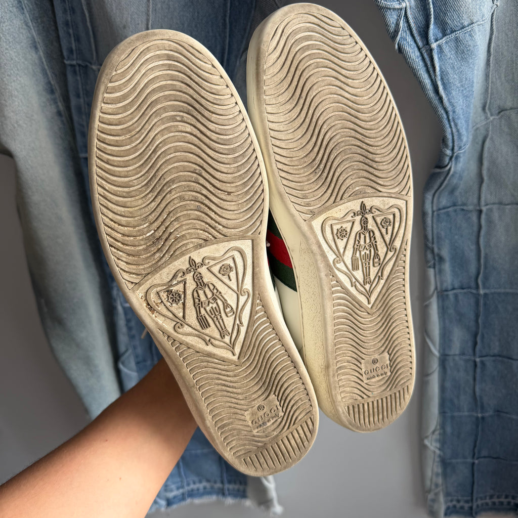 Gucci Ace Embroidered Snake Sneakers (10US)