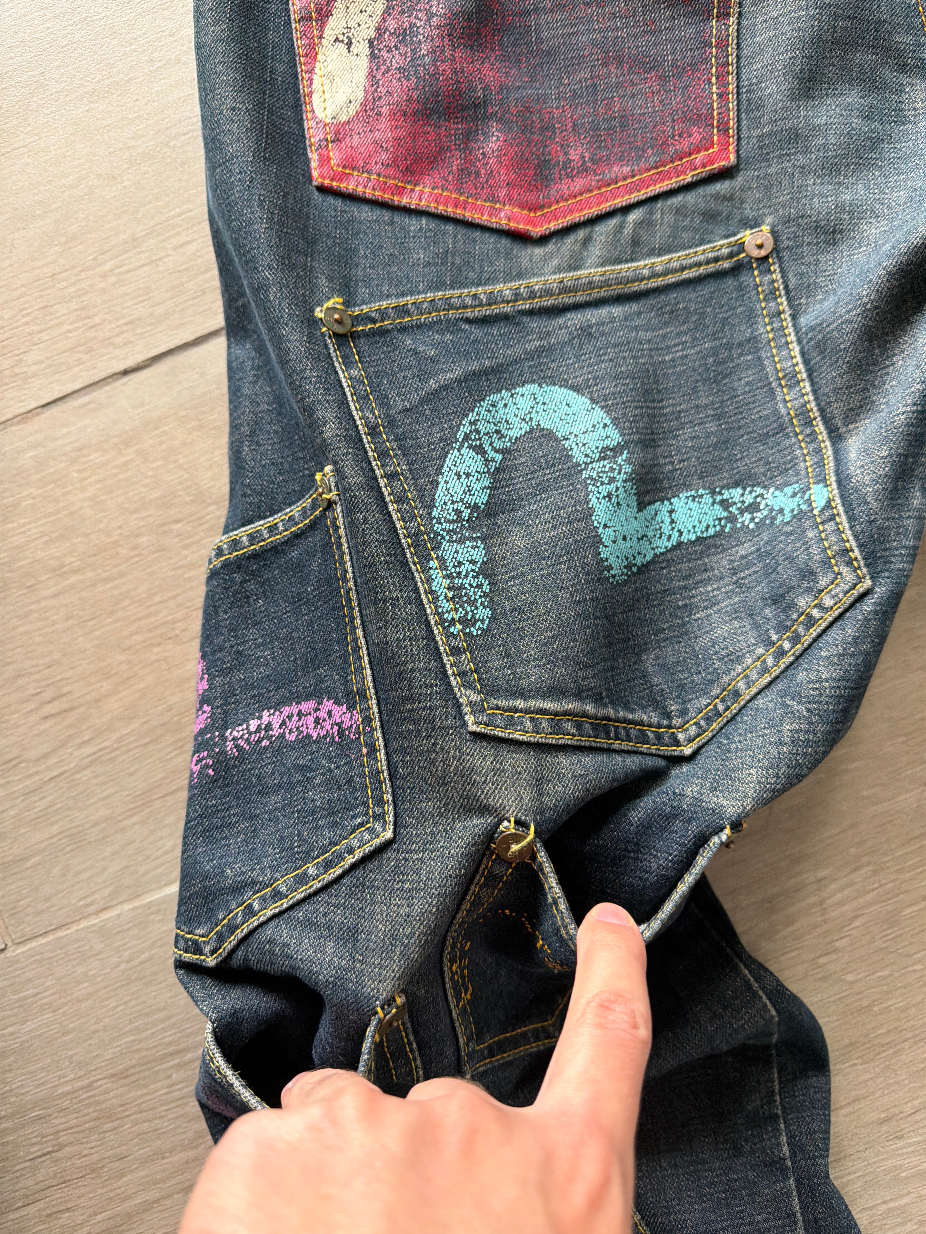 Evisu Paris Exclusive Multipacket Indigo Jeans
