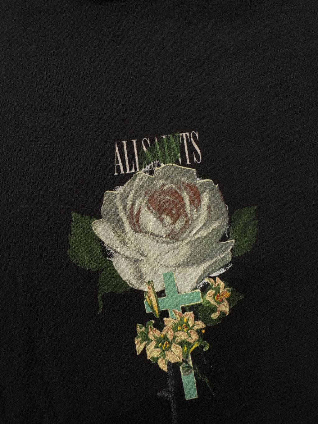 AllSaints Wreath Graphic Tee Black